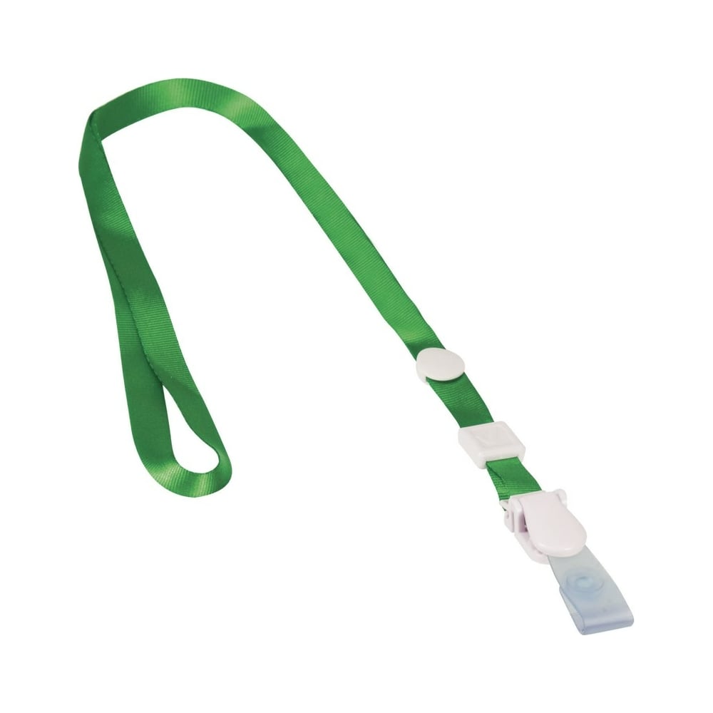 Изображение товара Лента для бейджей BRAUBERG 10 шт 45 см клипса нейлон зеленая