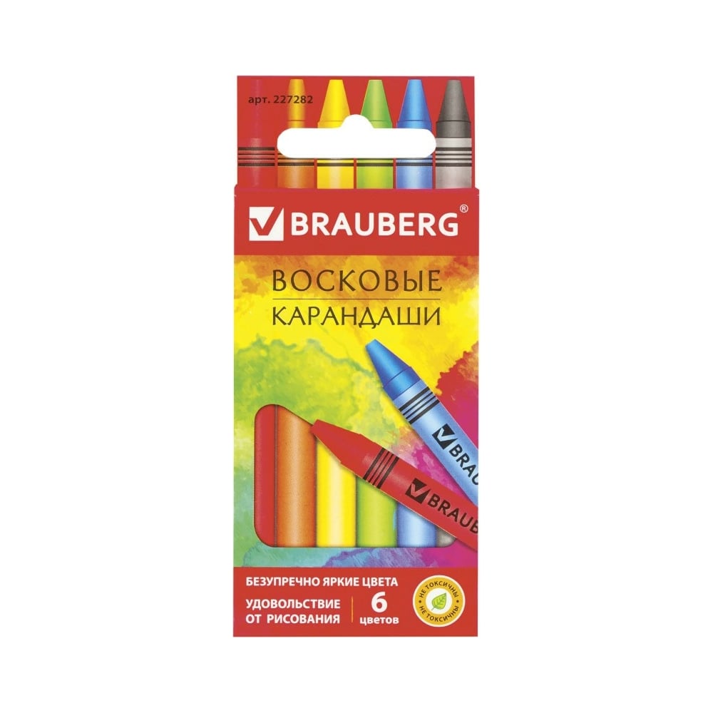 Изображение товара Восковые карандаши 48 шт в упаковке BRAUBERG "АКАДЕМИЯ" НАБОР 6 цв.  227282