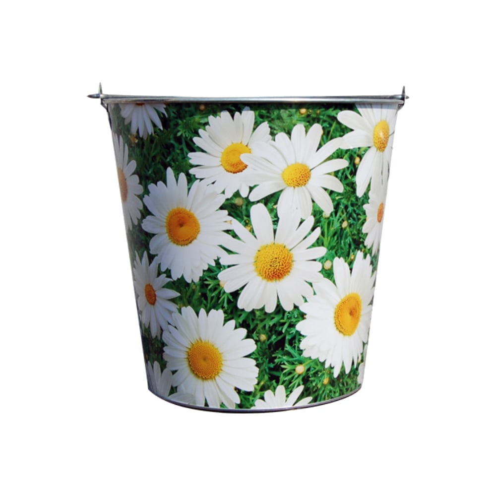 Изображение товара Оцинкованное ведро 15 л с декором и ручками, стильный дизайн