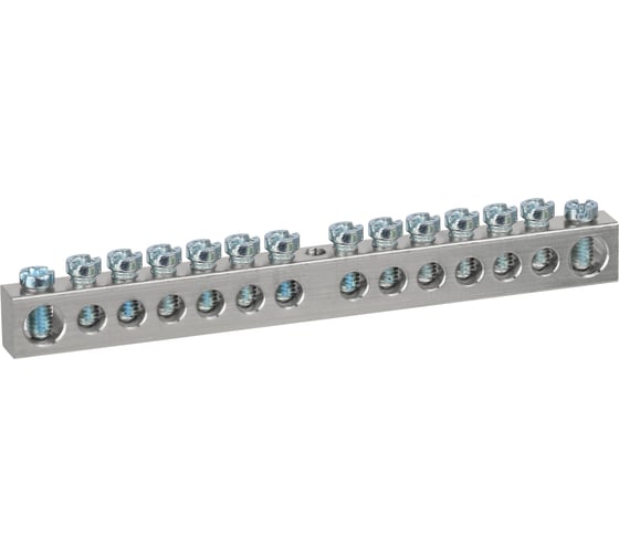 Изображение товара Шина ЭРА NO-224-82 PEN земля-ноль 6x9мм 14/1 никелированная с креплениями по центру (упаковка 10 шт) Б0062876