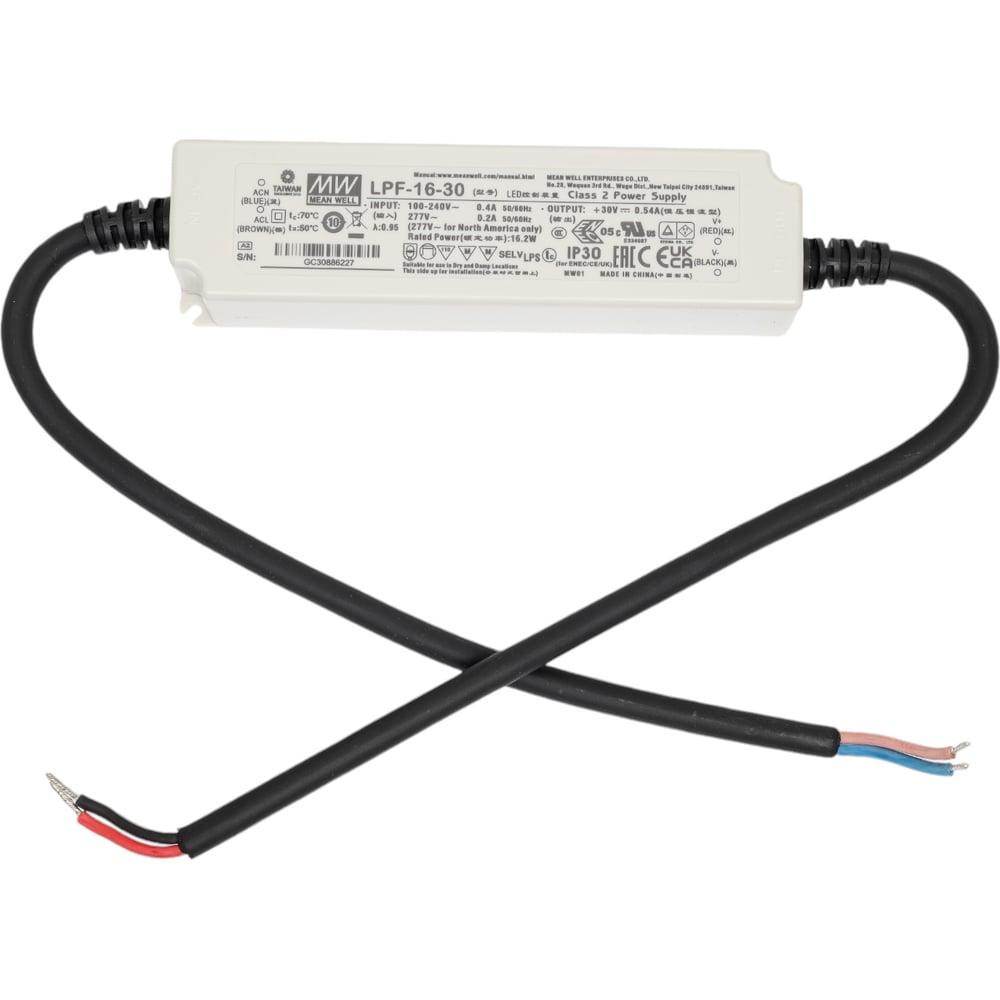 Изображение товара LED-драйвер Mean Well LPF-16-30 мощностью 16Вт для LED-освещения