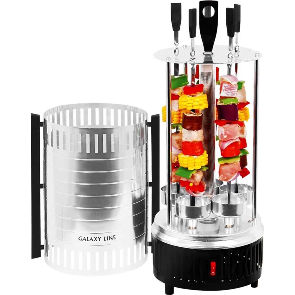 Изображение товара Электрошашлычница Galaxy LINE GL 2610, 1000 Вт, 5 шампуров