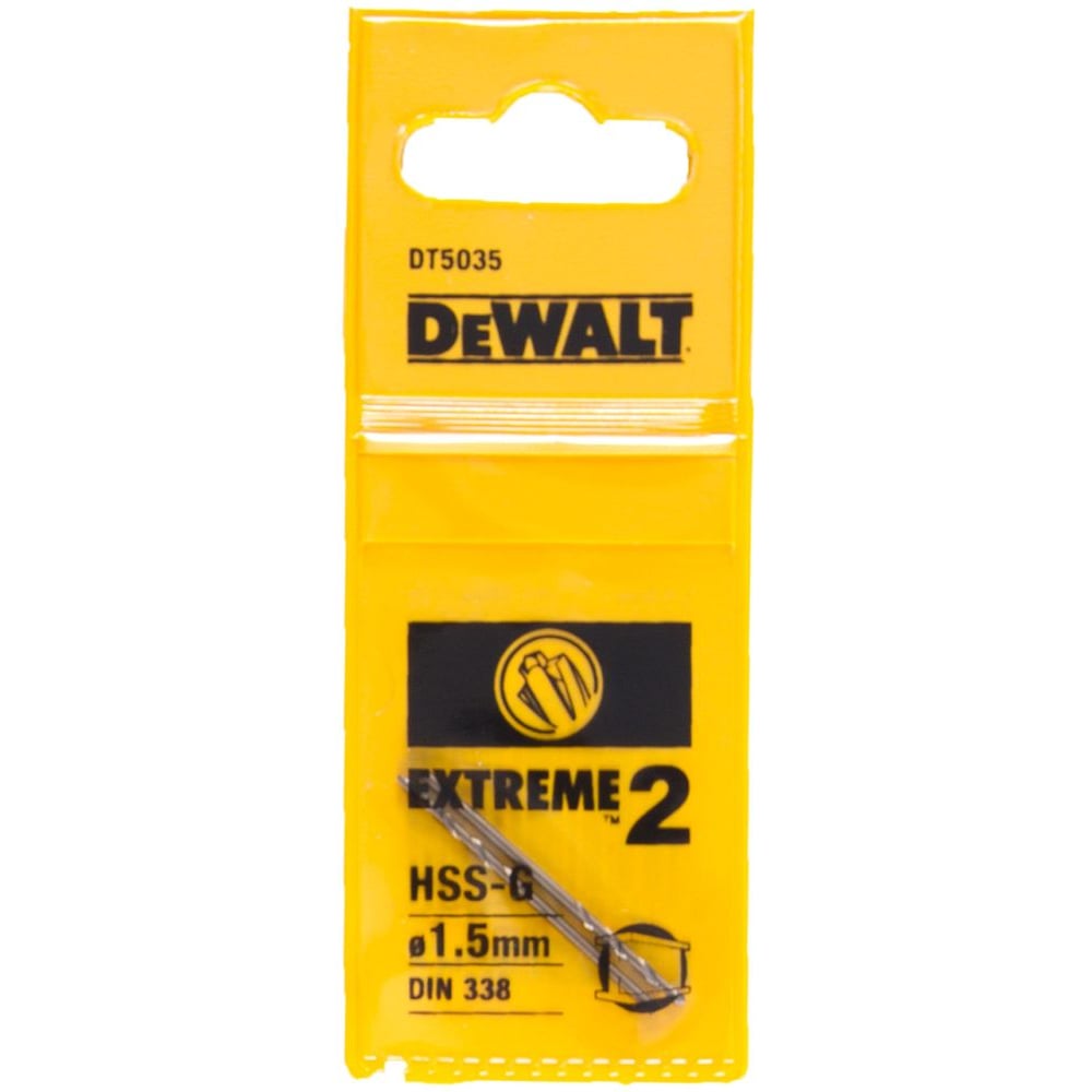 Изображение товара Сверло по металлу DEWALT EXTREME 2, 1.5x40x18 мм DT5035-QZ Изображение товара Сверло по металлу DEWALT EXTREME 2, 1.5x40x18 мм DT5035-QZ
