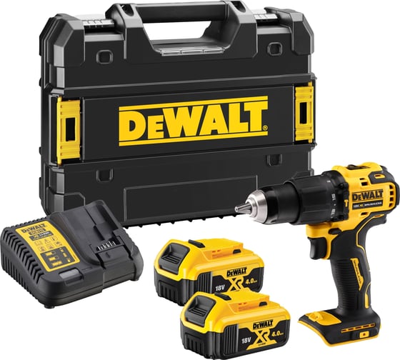 Изображение товара Аккумуляторная ударная дрель-шуруповерт DEWALT DCD709M2T, 18 В, 1650 об/мин, 28050 уд/мин, с 2 АКБ 4 Ач и ЗУ, в кейсе TSTAK DCD709M2T-QW