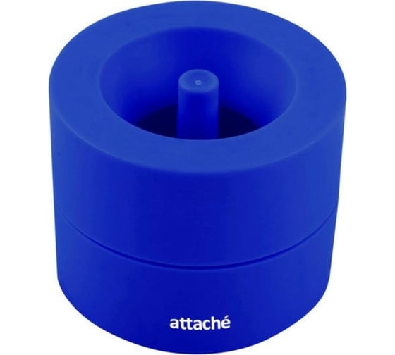 Изображение товара Скрепочница магнитная 24 шт в упаковке Attache круглая цвет синий 809695