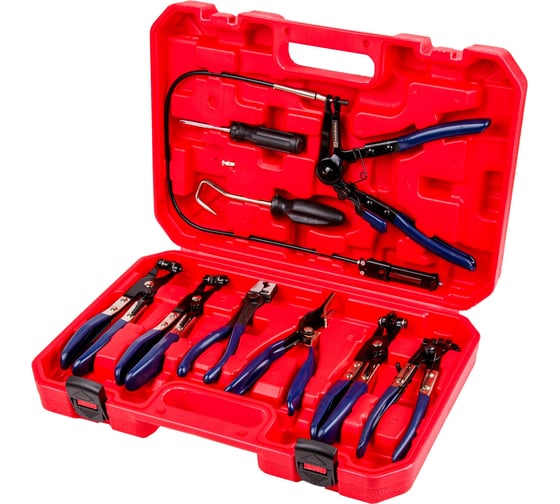 Изображение товара Набор клещей для работы со шлангами и хомутами MARSHALL 9 предметов MR2547