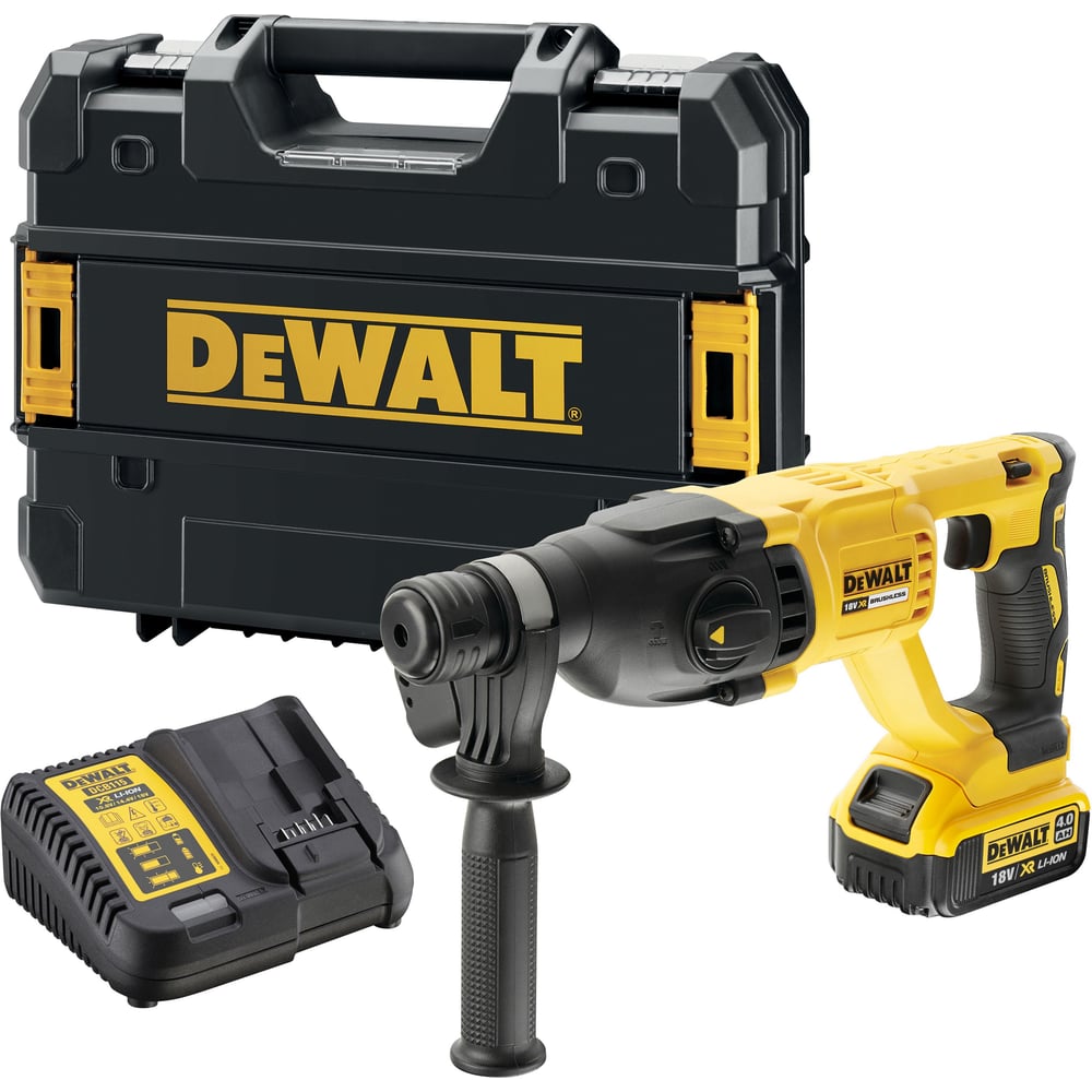 Аккумуляторный перфоратор DEWALT DCH133M1, 18 В, 2.6 Дж, 5500 уд/мин, с АКБ 4 Ач и ЗУ, в кейсе TSTAK DCH133M1-QW