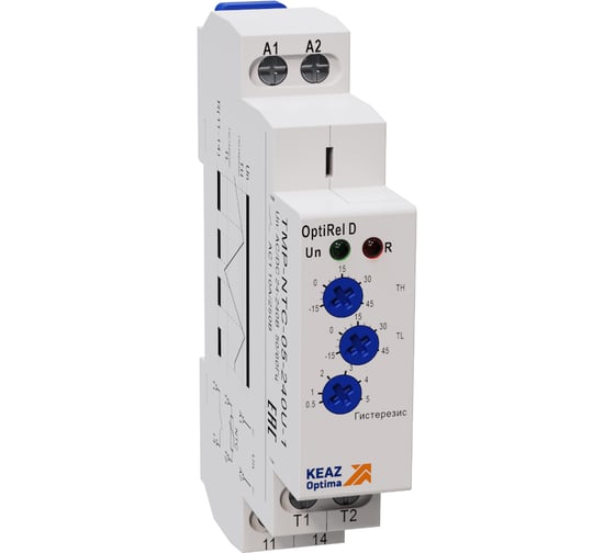 Изображение товара Реле температурное КЭАЗ OptiRel D TMP-NTC-2-240U-1 с датчиком NTC 2м 10А 1СО 24-240АС/DC 332033