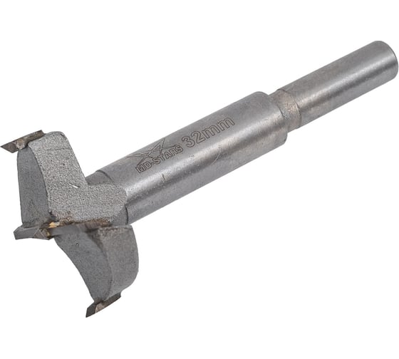 Изображение товара Сверло Форстнера MD-STARS 32 мм с 3 твердосплавными резцами (дерево, фанера, ДСП, ДВП, МДФ, пластик) MD-SF32