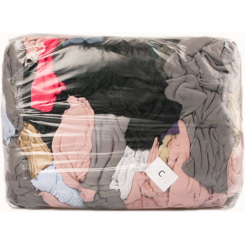 Изображение товара Ветошь средняя Ивата трикотаж новый 10 кг брикет для уборки