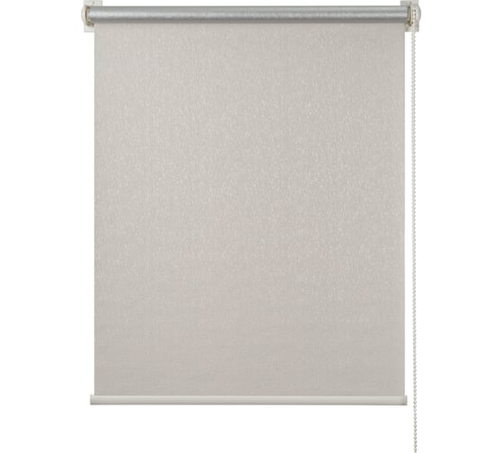 Изображение товара Рулонная штора ПраймДекор миниролло blackout, жаккард, светоотражающий кремовый, 43х170 см 11043050