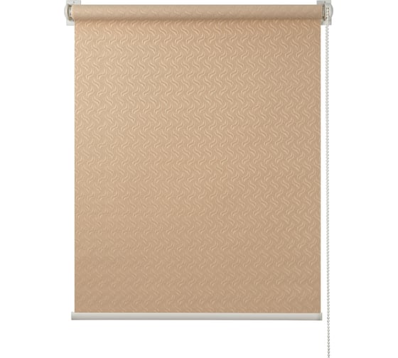 Изображение товара Рулонная штора ПраймДекор Дюны жаккард миниролло, миндальный, 90x170 см 3090063
