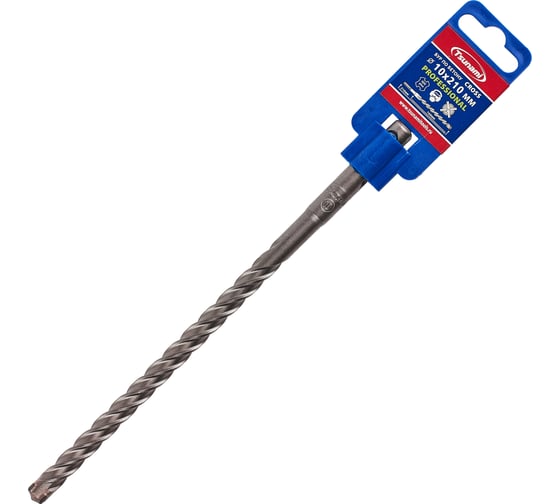 Изображение товара Бур по бетону Tsunami PROFESSIONAL Cross 10х210/160 мм, SDS-plus T10610300010210