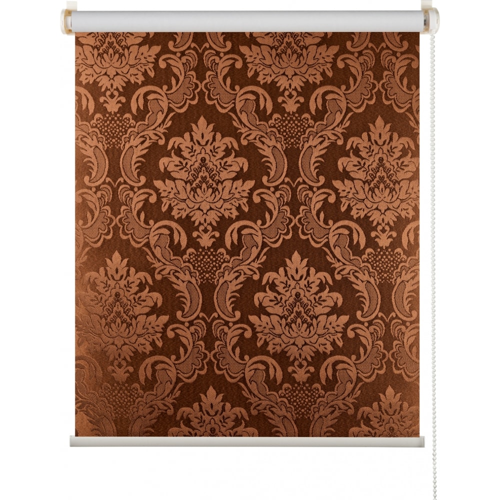 Рулонная штора ПраймДекор штора рулонная блэкаут штрих 70x175 см коричневый