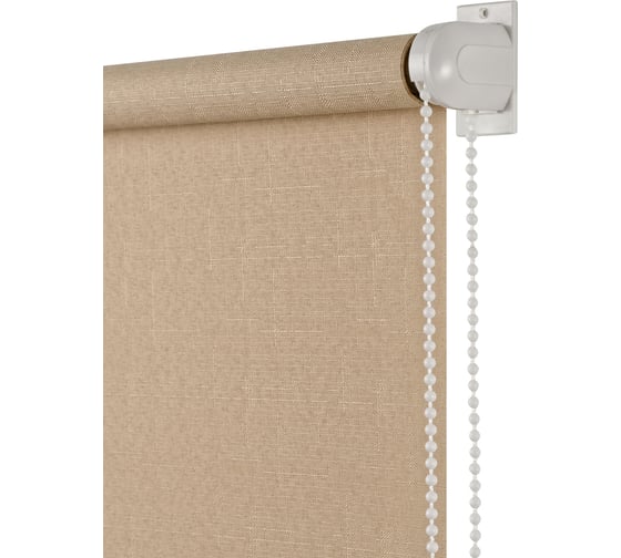 Изображение товара Рулонная штора ПраймДекор стандарт мини, темный беж, 43x170 см 3043010