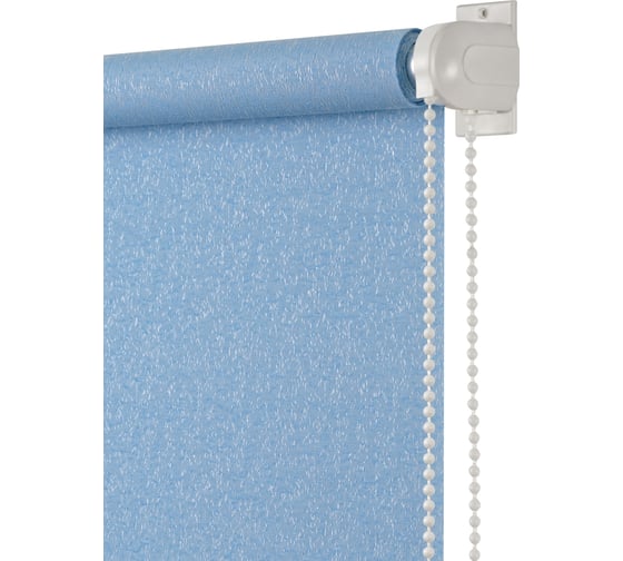 Изображение товара Рулонная штора ПраймДекор жаккард миниролло, голубой, 57х170 см 3057184