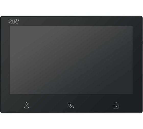 Изображение товара Монитор видеодомофона CTV M3712 Astra B, кнопочное управление, поддержка форматов AHD/CVBS с разрешением 1080p/720p/960H, режим ожидания с индикацией времени, встроенны 10-0001035