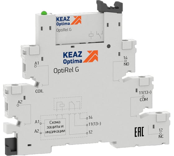 Изображение товара Релейный модуль КЭАЗ OptiRel G RM38-51-12U-6-V-CO 10 шт 280978