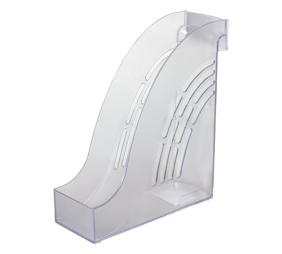 Изображение товара Вертикальный лоток для бумаг BRAUBERG Office 255х95х290 мм прозрачный 237231