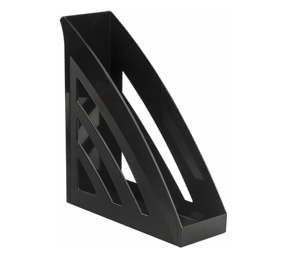 Изображение товара Вертикальный лоток для бумаг BRAUBERG Office style 245х90х285 мм черный 237278