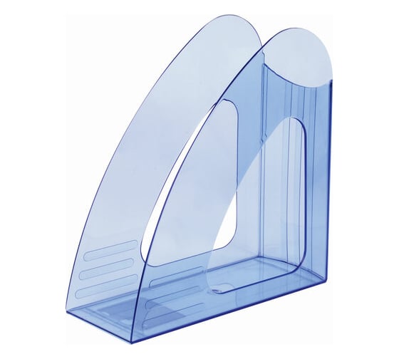 Изображение товара Вертикальный лоток для бумаг BRAUBERG Delta 240х90х240 мм тонированный синий 237245