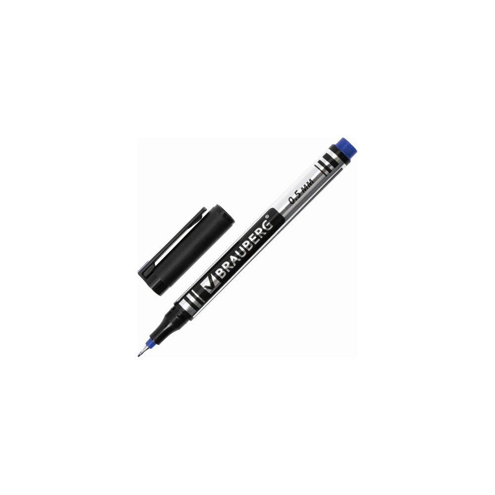 Нестираемый перманентный маркер BRAUBERG маркер luxor перманентный двухсторонний синий 0 7 1мм 3012