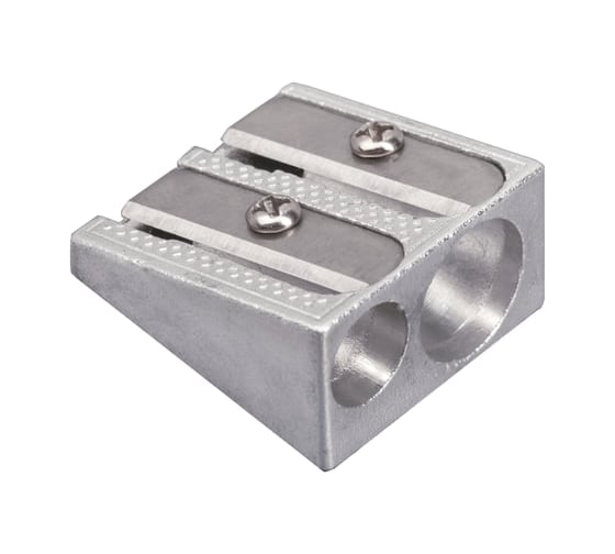 Изображение товара Точилка 12 шт в упаковке BRAUBERG "Style" металлическая клиновидная 2 отверстия в карт. коробке  222486