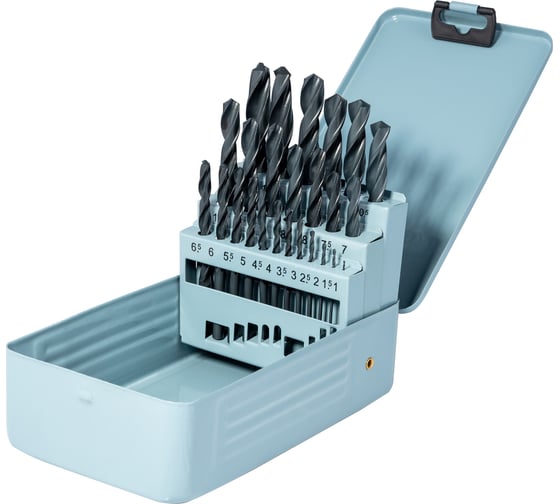 Изображение товара Набор сверл по металлу НС25 (25 шт; от 1 до 13 мм, шаг 0.5 мм) Gigant GT-157