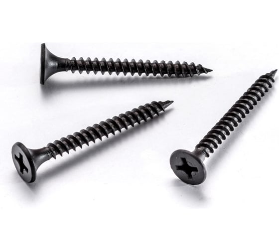 Изображение товара Саморез BOHRER вес 4,2х70 гипс металл, частый шаг резьбы, оксид. 1кг SWGM-4,2х70-1