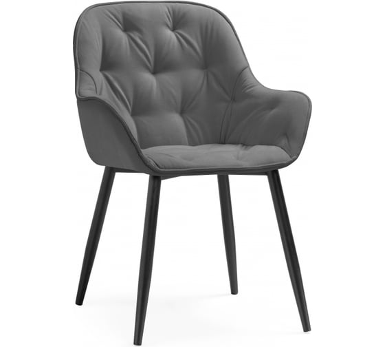 Изображение товара Стул Woodville на металлокаркасе Олму серый/черный 607897