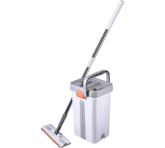 Изображение товара Набор для уборки со шваброй DEFENDER CM-407 серый, щеточка, 5 л, 2 насадки 28407