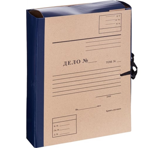 Изображение товара Архивная папка Attache Дело крафт/бумвинил, 8 см, 4 завязки 88606