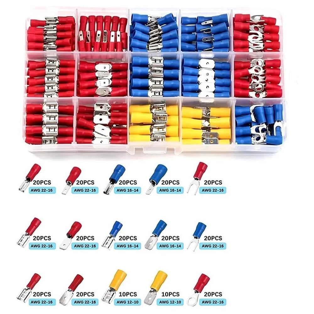 Изображение товара Набор обжимных клемм Vitatools NHVI-280, 280 шт, в кейсе для электрика