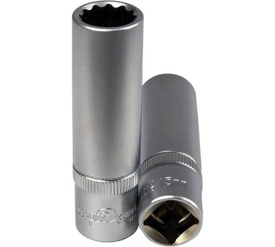 Изображение товара Головка торцевая глубокая 12-гранная 15 мм Сервис Ключ 77915
