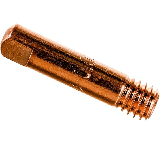 Изображение товара Наконечник сварочный прямой (10 шт; E-CU; М6; 0.8 мм) Сварог MS ICU0003-08R 97116