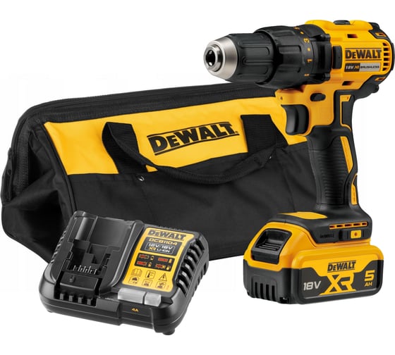Изображение товара Аккумуляторная дрель-шуруповерт Dewalt DCD777P1, 18 В, 1750 об/мин, с АКБ 5 Ач и ЗУ, в сумке DCD777P1-QW