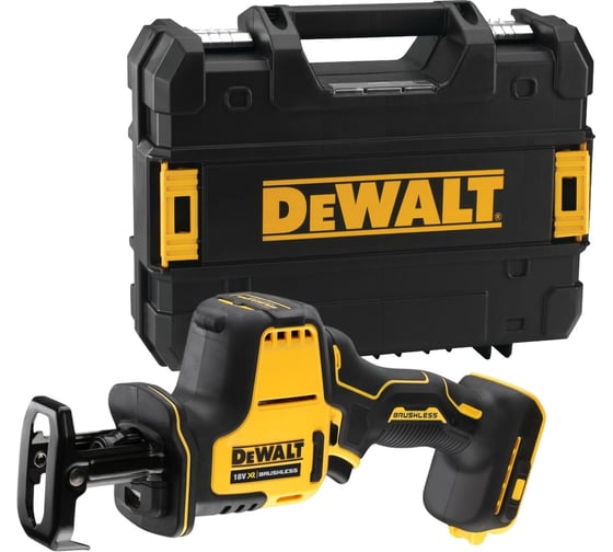 Изображение товара Аккумуляторная сабельная пила Dewalt DCS369NT, 18 В, 2800 ход/мин, 16 мм, без АКБ и ЗУ, в кейсе TSTAK DCS369NT-XJ