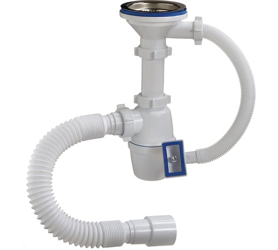 Изображение товара Бутылочный сифон ORIO 3 1/2х40 с переливом, гибкой трубой 40-40/50 А-40079