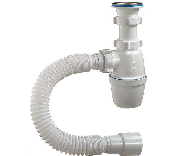 Изображение товара Бутылочный сифон ORIO 1 1/2х40 с гибкой трубой 40-40/50 А-4001