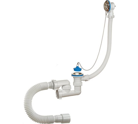 Изображение товара Сифон для ванны ORIO 1 1/2х40, регулируемый, с переливом и гибкой трубой 40-40/50 А-80089