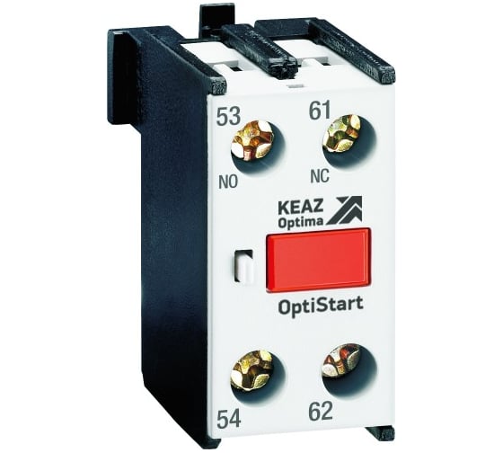 Изображение товара Блок контактный КЭАЗ OptiStart K-FX-101111 фронтальный 1НО с опереж.+1НЗ с запазд. для F-09..(A)F-150 и FR 335321