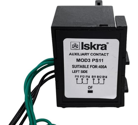 Изображение товара Вспомогательный контакт iskra для автоматических выключателей в литом корпусе MOD3 MOD3-PS11 УТ-00019777