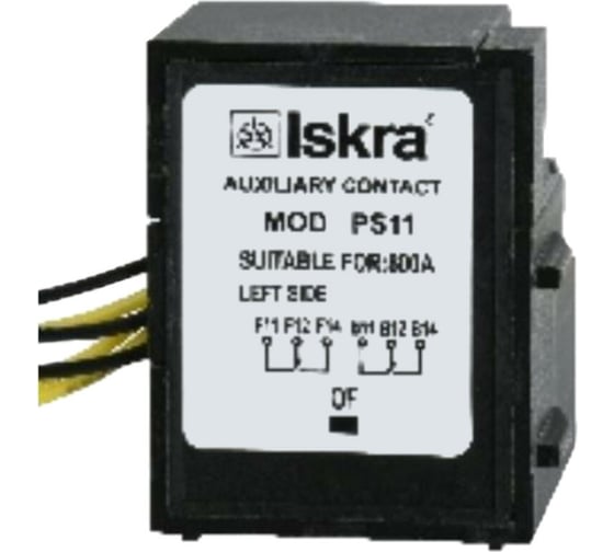 Изображение товара Вспомогательный контакт iskra для автоматических выключателей в литом корпусе MOD4 MOD4-PS11 УТ-00019780