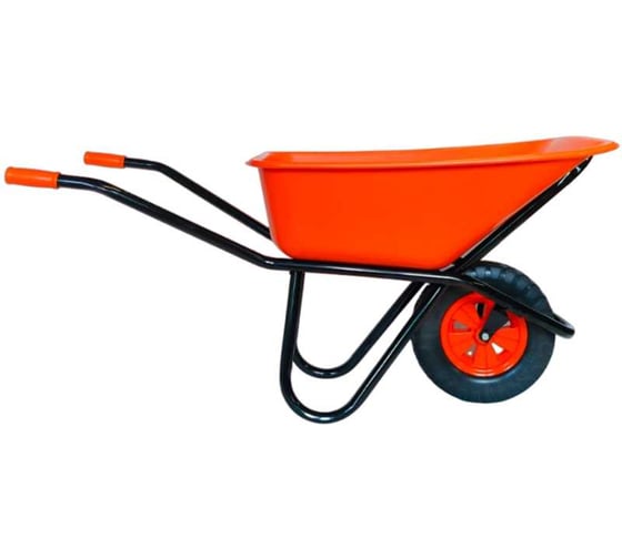 Изображение товара Тачка строительная 1 колесная ООО РВ Пласт 120л/180кг, оранжевая 0254