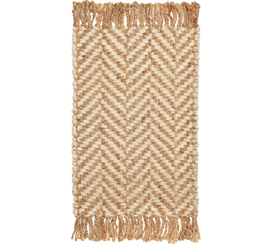 Изображение товара Джутовый коврик ComeForte "Елочка с бахрамой" 90х150 JSN-3 JSH-3