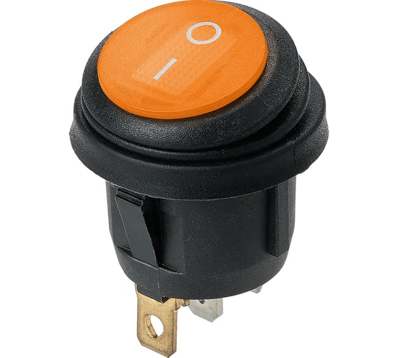 Изображение товара Выключатель клавишный TDM ELECTRIC KCD2-101N/FS 250В AC/DC, 1P, 6А, (3с), ON-OFF, черный корпус, желтая клавиша, LED, IP54 TDM SQ0746-0153