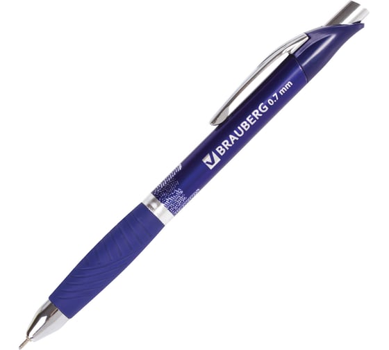 Изображение товара Ручка BRAUBERG шариковая масляная автомат. с грипом Jet-X СИНЯЯ 0.7 мм линия 0.35 мм 142692