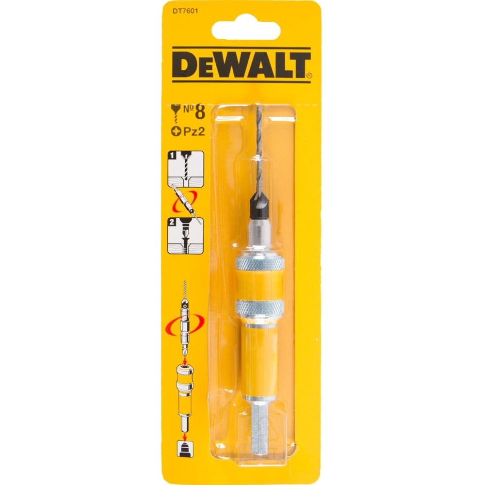 Изображение товара Быстросменный узел DEWALT DT7601 с битой PZ2 и пилотным сверлом