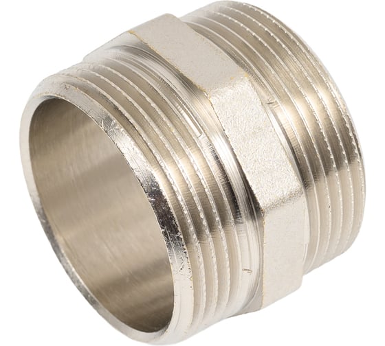 Изображение товара Ниппель LD Pride DN40, 1 1/2" НР/НР, латунь никель LD.67.511.40