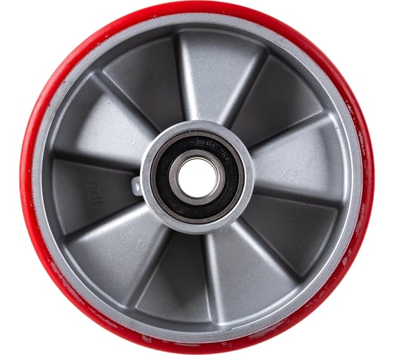 Изображение товара Колесо опорное для рохли без кронштейна полиуретановое алюминиевое 180 мм MFK-TORG 1090180-ПУ